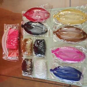 Assorted Hair Combs Set - Multicolor